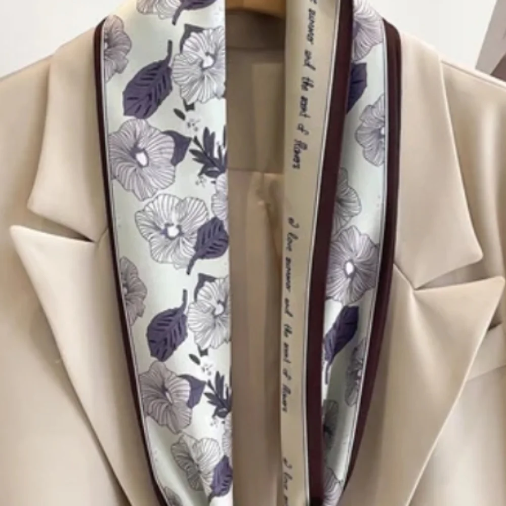 Sweet‎ Pastoral (NEW) Round Letter Flower Polyester Printing Silk Scarf - Picture 2 of 2